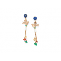 Boucles d’oreilles oiseau &...