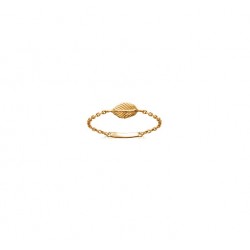 Bague chaîne feuille porté...