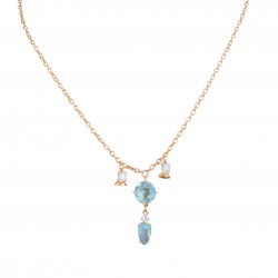 Collier Fleure Bleu Ice -Gems