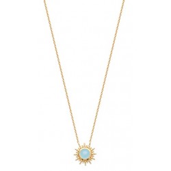 Collier Sun Agate Bleue