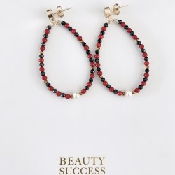 Boucles d'oreilles rouge &...