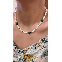 Collier perle & Agathe...